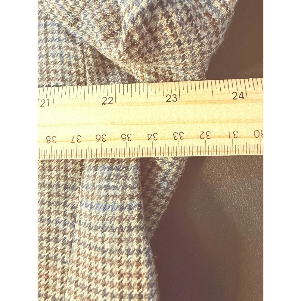 Lauren Ralph Lauren Mens Silk Wool Houndstooth Blazer Sport Coat Made in Canada